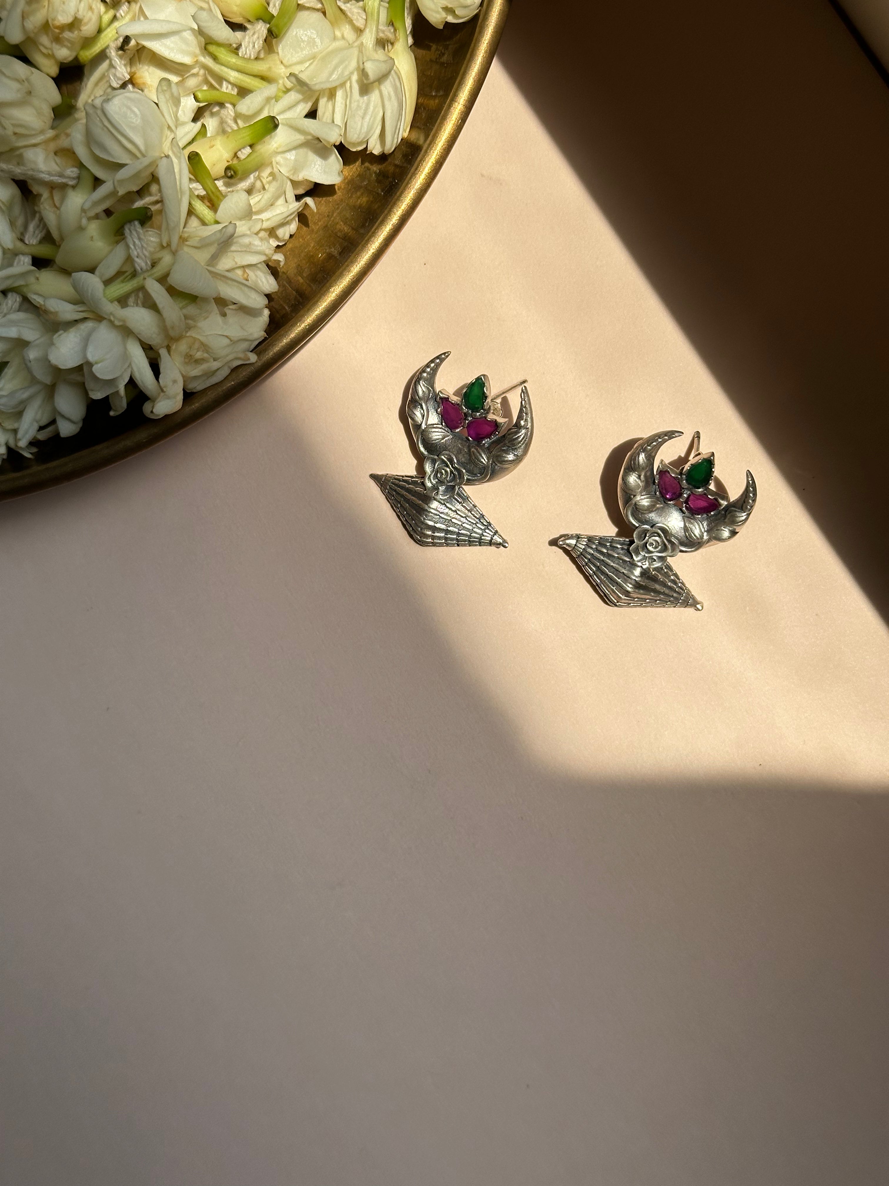 Silver Oxidised Earrings